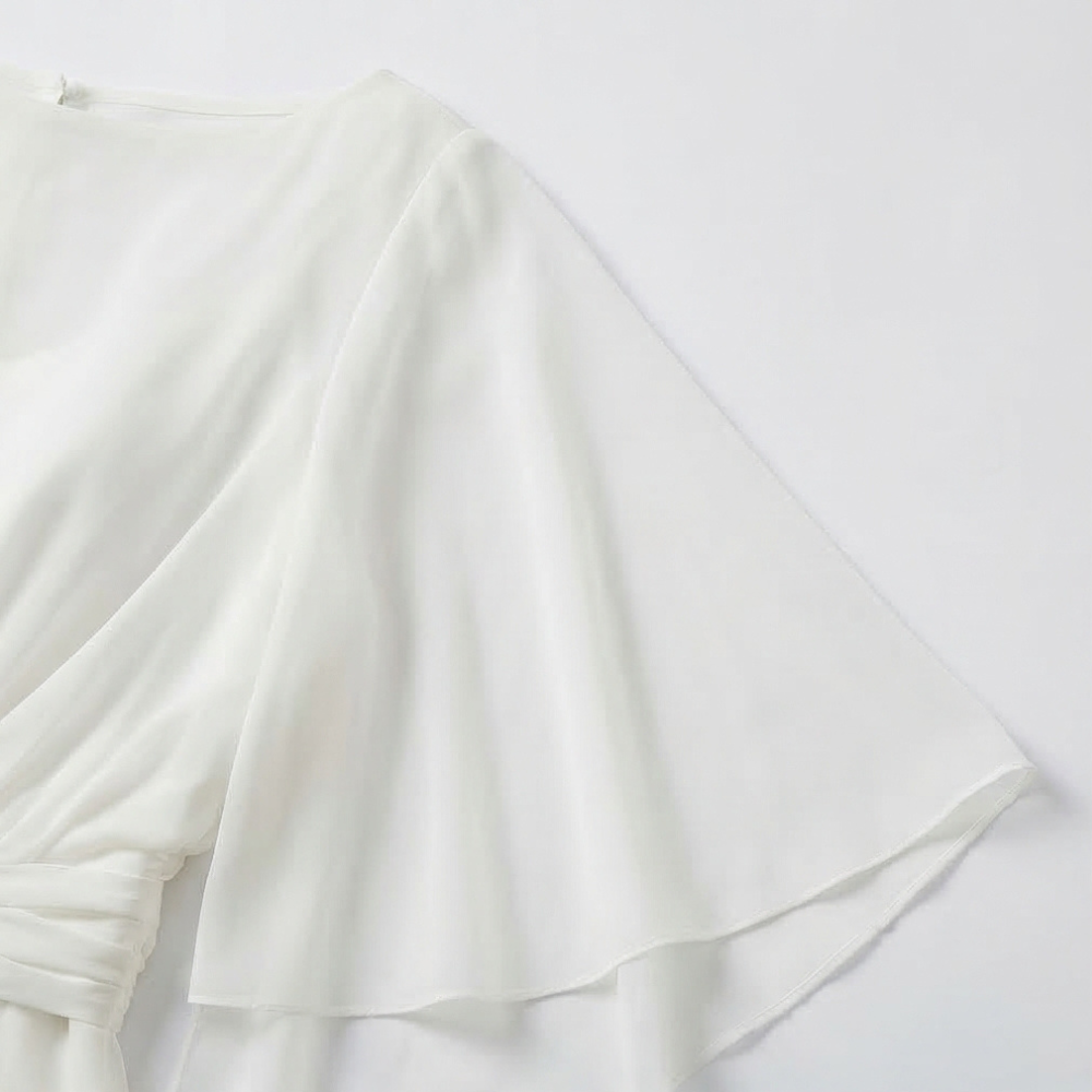 Velaire – Cape Sleeve Top and Wrap Pants Set for Women