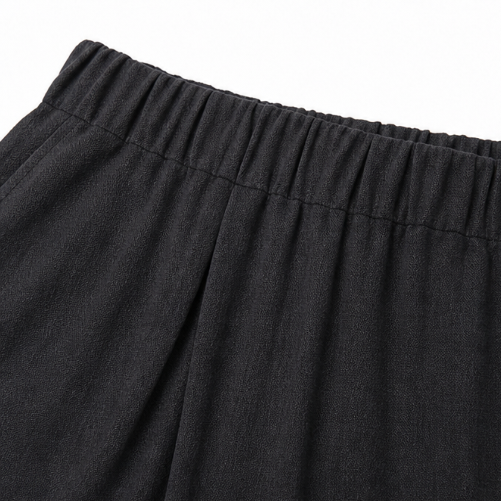 Solivia™ – Tulip Hem Cropped Wide Leg Pants with Pockets