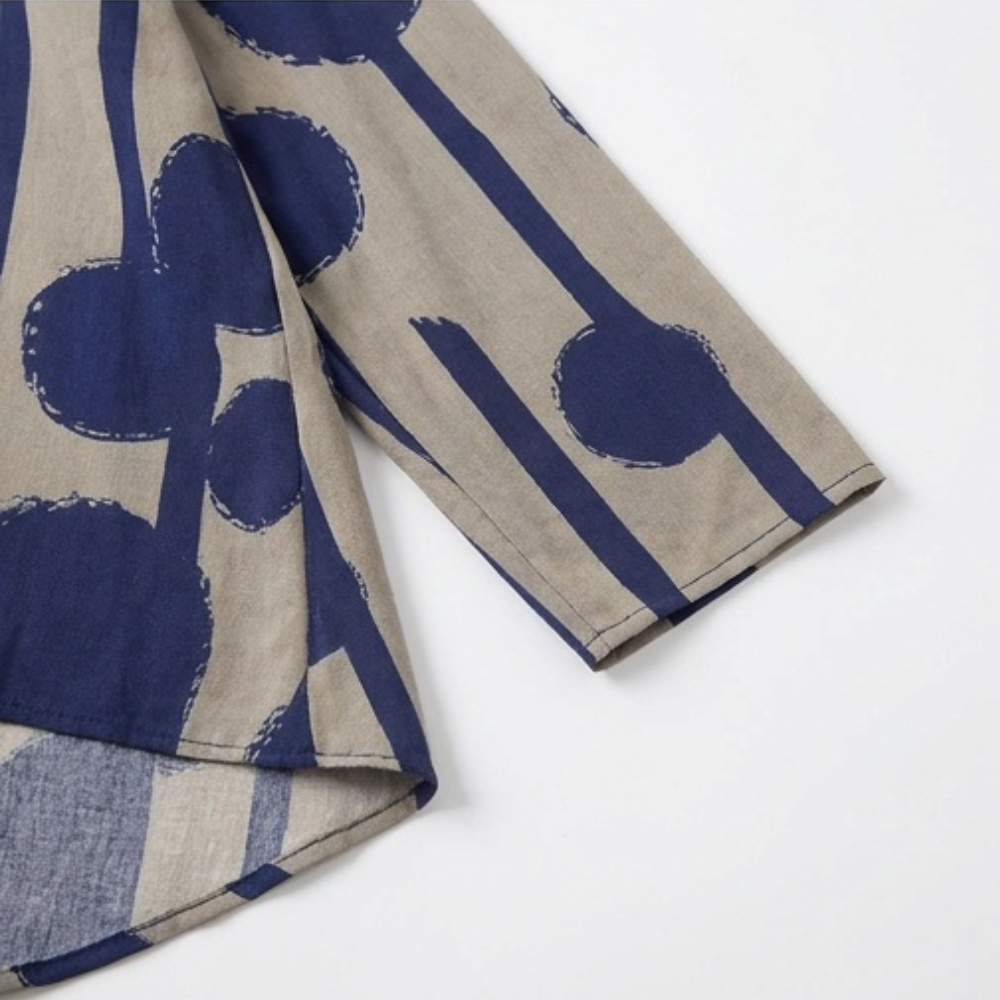 Vivelyn – Women's Bold Print High-Low Tunic & Wide-Leg Pants Set