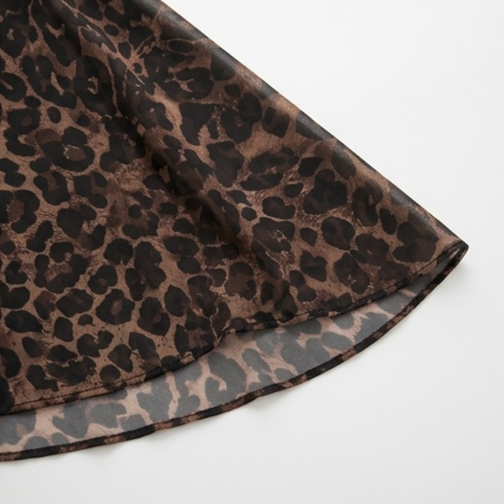 Selvana – Leopard accent blazer and pants set