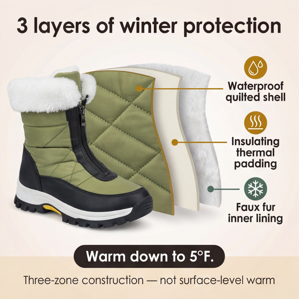Frostara – Waterproof Fur Lined Winter Boots