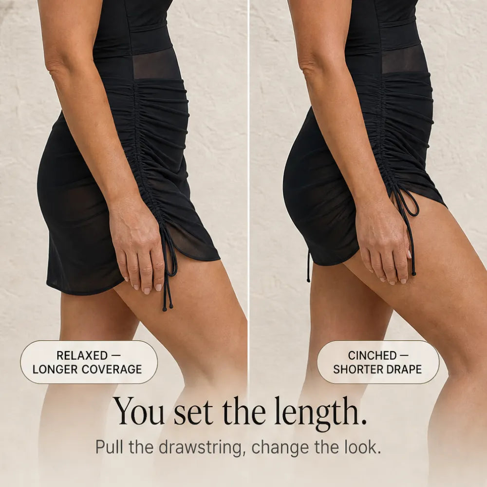 Marella – Mesh Skirt One Piece Swimsuit with Tummy Control