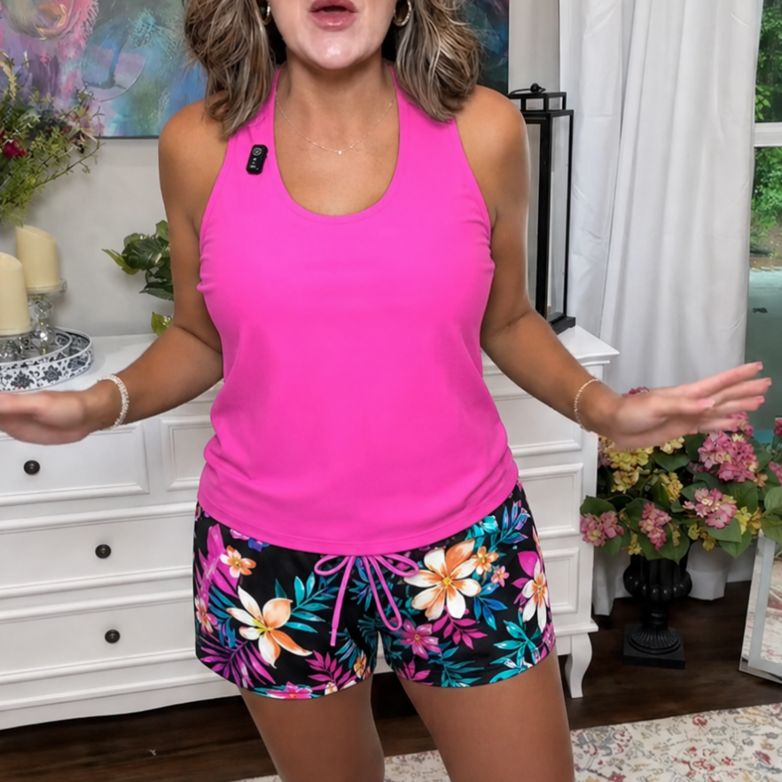 Solana – 3 Piece Swim Set with Cover Up Tank and Shorts