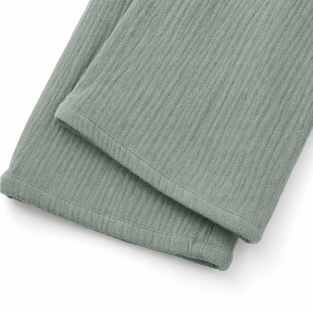 Linelle™ – Women's Crinkle Wide-Leg Cropped Pants with Pockets