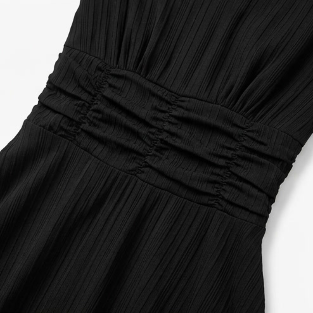 Vivella – Women's elegant puff sleeve midi dress