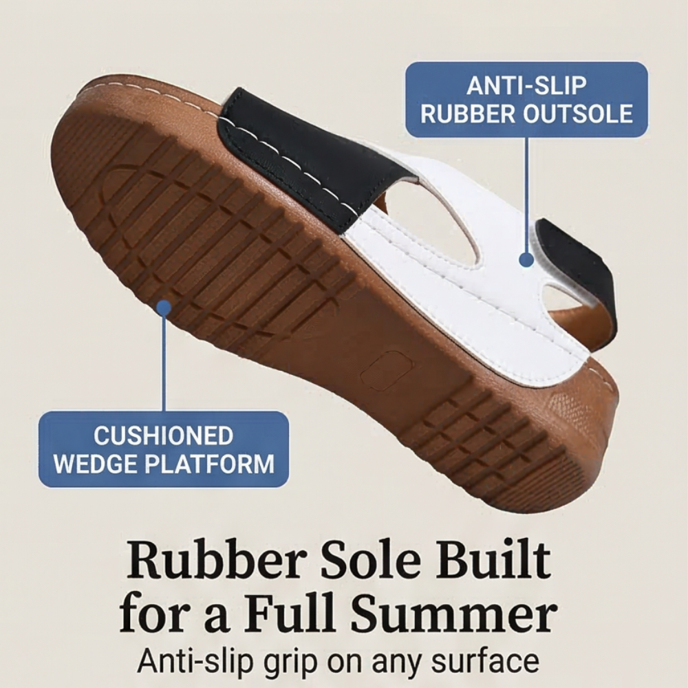 Solenna – Cushioned Orthopedic Wedge Sandals for Women