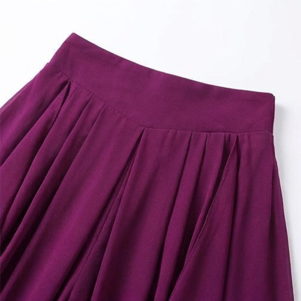 Sevella – Women's High-Waist Culottes with Skirt Drape