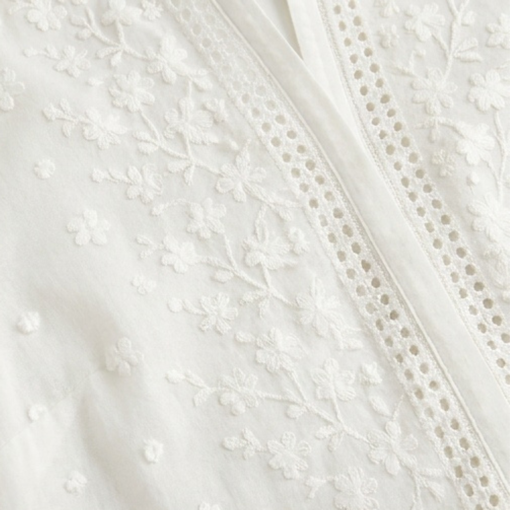 Lunelle – Women's Embroidered White Blouse