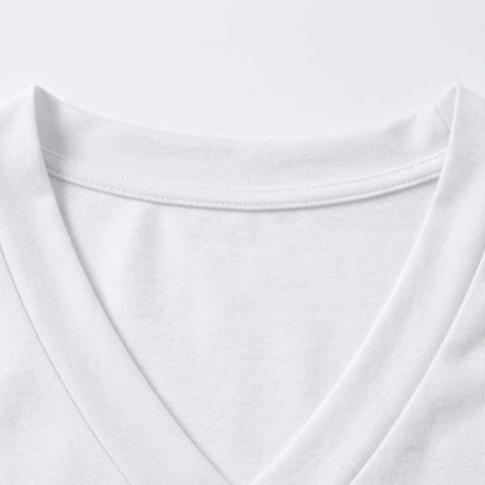 Lunavia – Soft V-Neck Tee with Rolled Cuffs