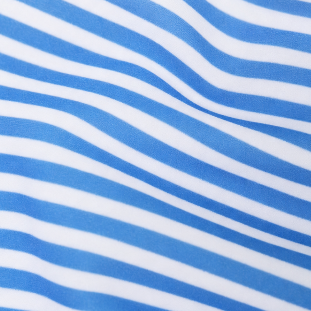 Marivelle – Crisscross Wrap-Front Striped One-Piece Swimsuit, V-Neck Tummy-Smoothing Bathing Suit for Women