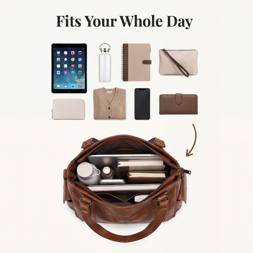 Velura Soft Vegan Leather Everyday Tote