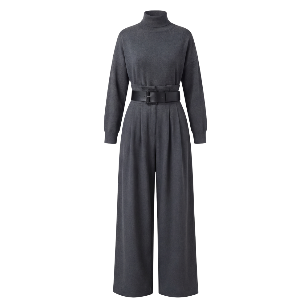 Vesaire – Belted Two Piece Matching Set