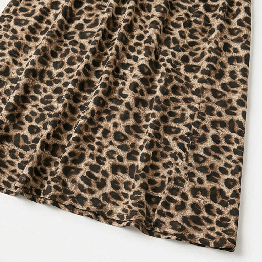 Vivara – Ruched Waist Leopard Maxi Dress