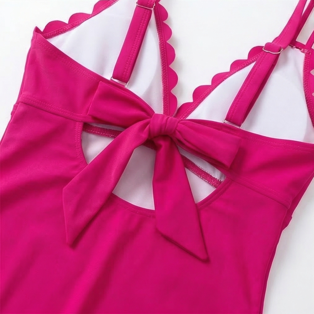Shorala - Swimdress with Scalloped Neckline