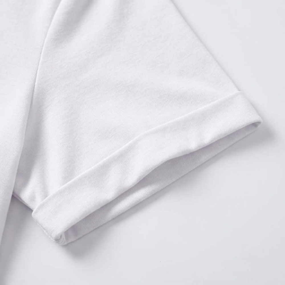 Lunavia – Soft V-Neck Tee with Rolled Cuffs