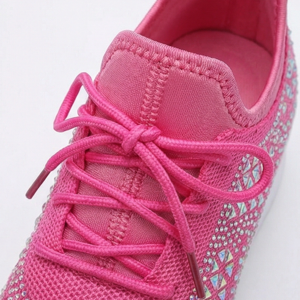 Stellara – Women’s Rhinestone Wedge Sneakers
