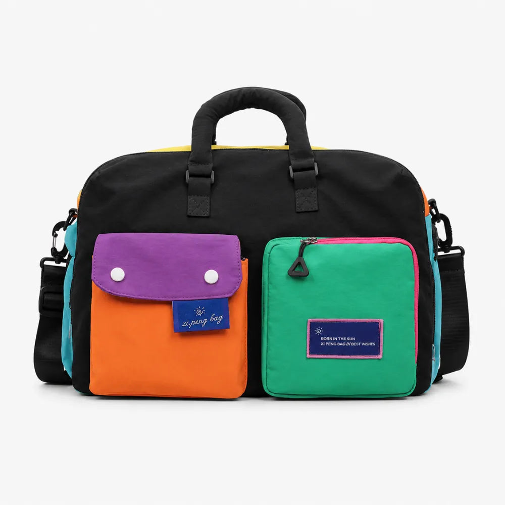 Solara – Color Block Weekend Bag with Crossbody Strap