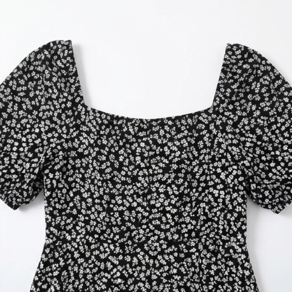 Floressa – Flattering Floral Midi Dress with Side Slit