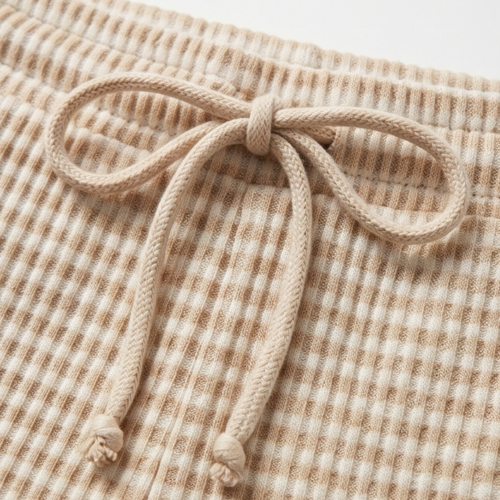 Seralune – Textured Knit Wide-Leg Trousers