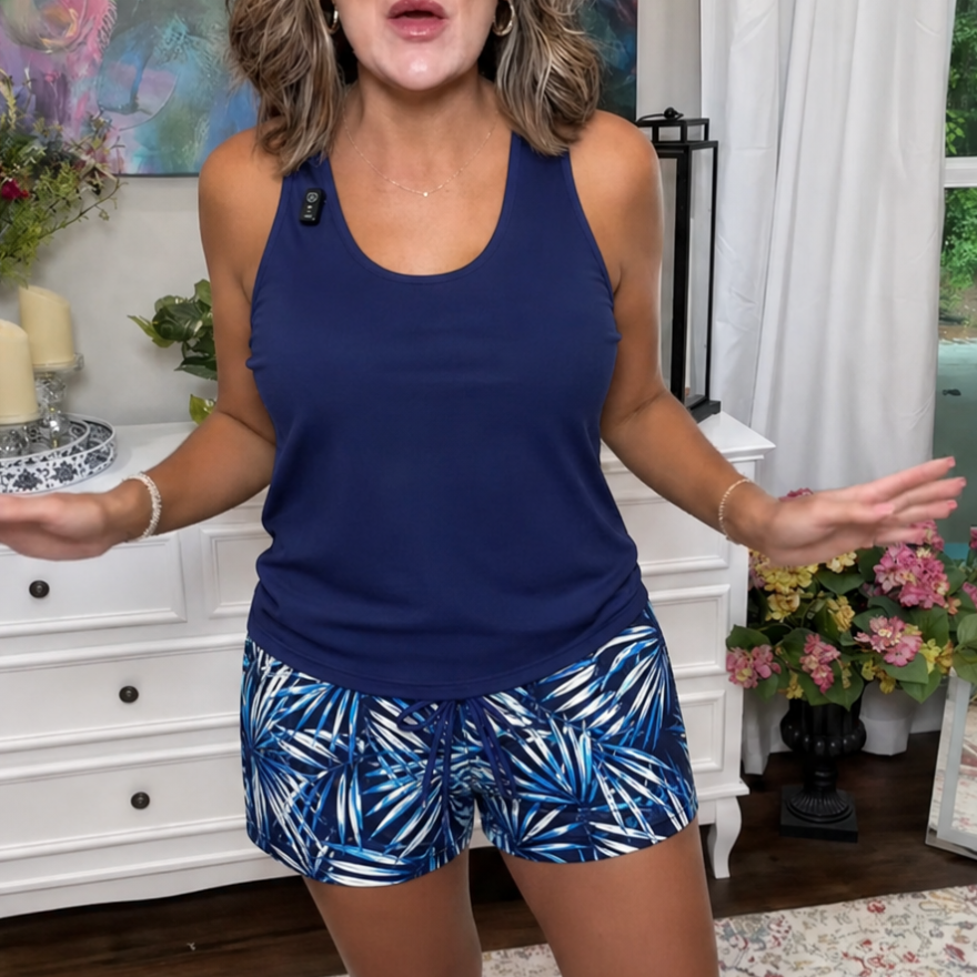 Solana – 3 Piece Swim Set with Cover Up Tank and Shorts