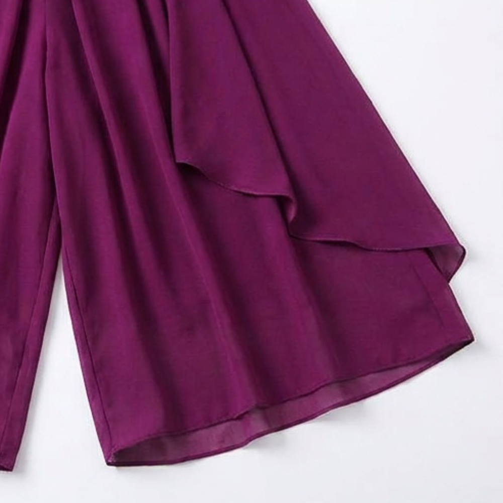 Sevella – Women's High-Waist Culottes with Skirt Drape