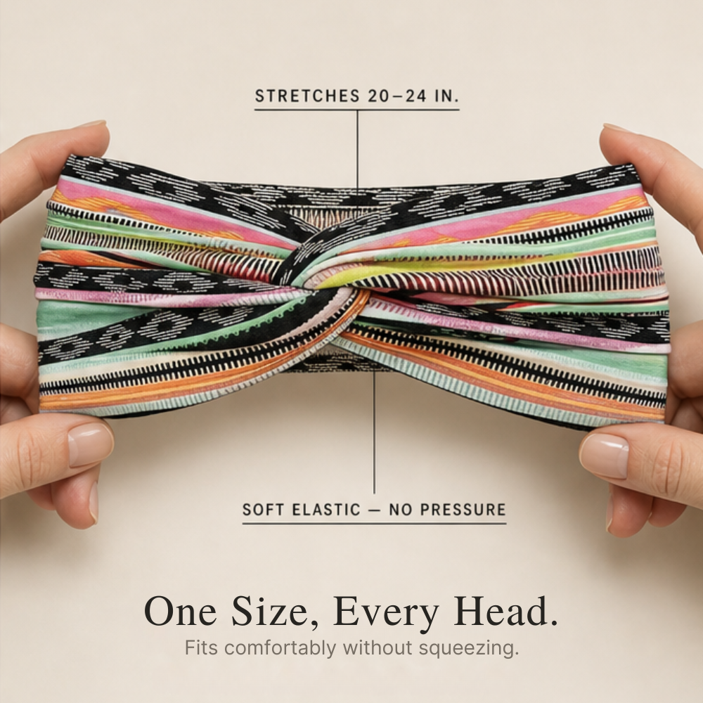 Lirelle – Boho Print Wide Headband