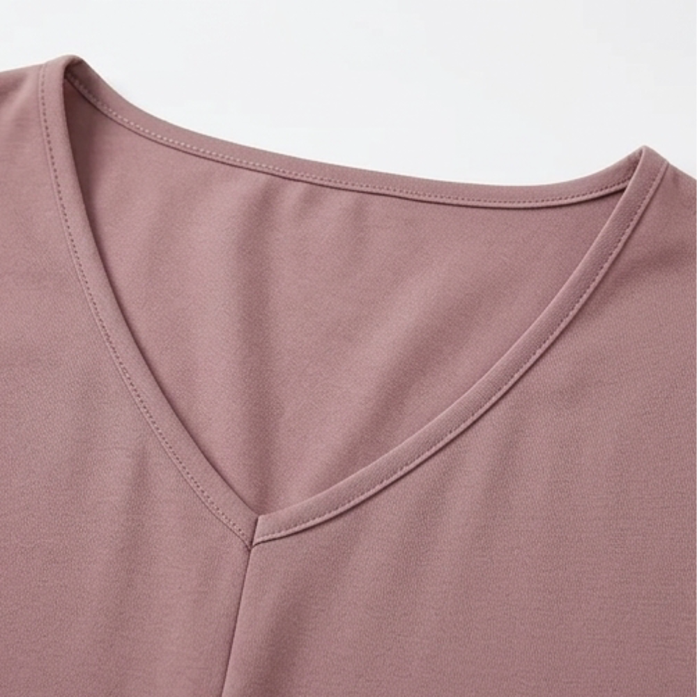 Veluna – Twist-Knot V-Neck Top for Effortless Everyday Style