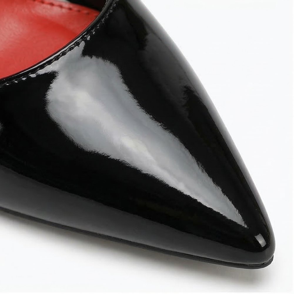 Lusoire – Glossy D'Orsay Stiletto Heels for Women