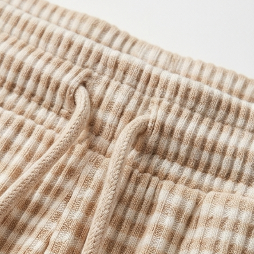 Seralune – Textured Knit Wide-Leg Trousers