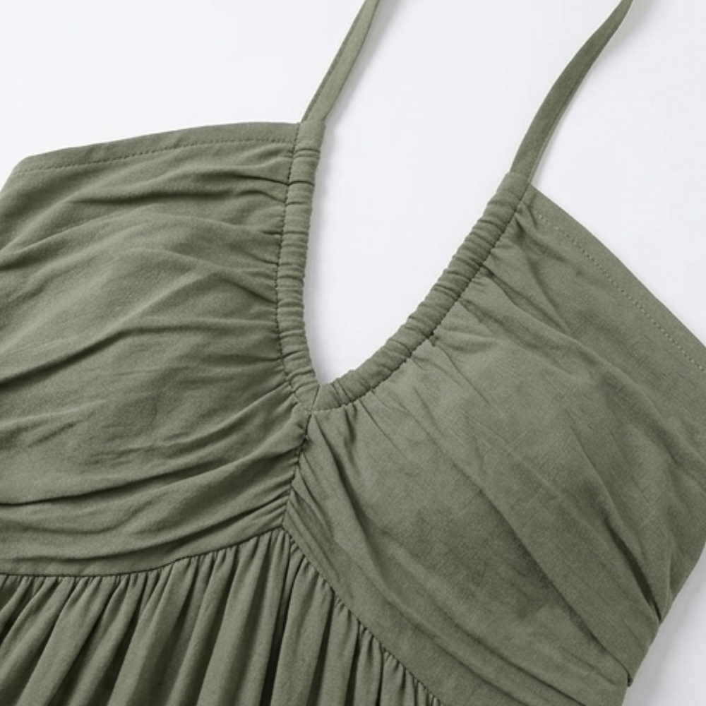 Solenne – Women's Flowy Halter Maxi Dress