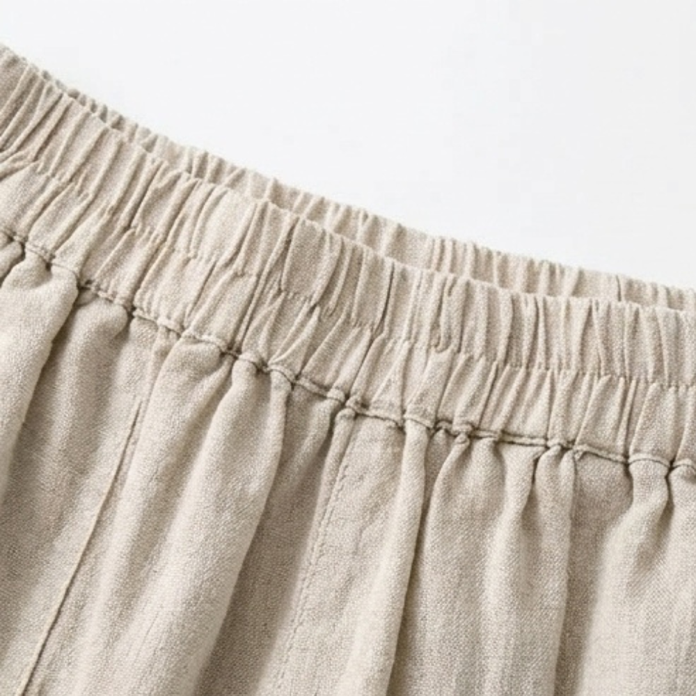 Linora – Women's Loose Linen Bermuda Shorts with Pockets