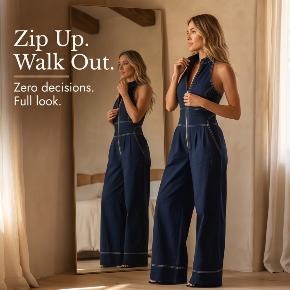Lunelle – Women's Sculpted Halter Jumpsuit