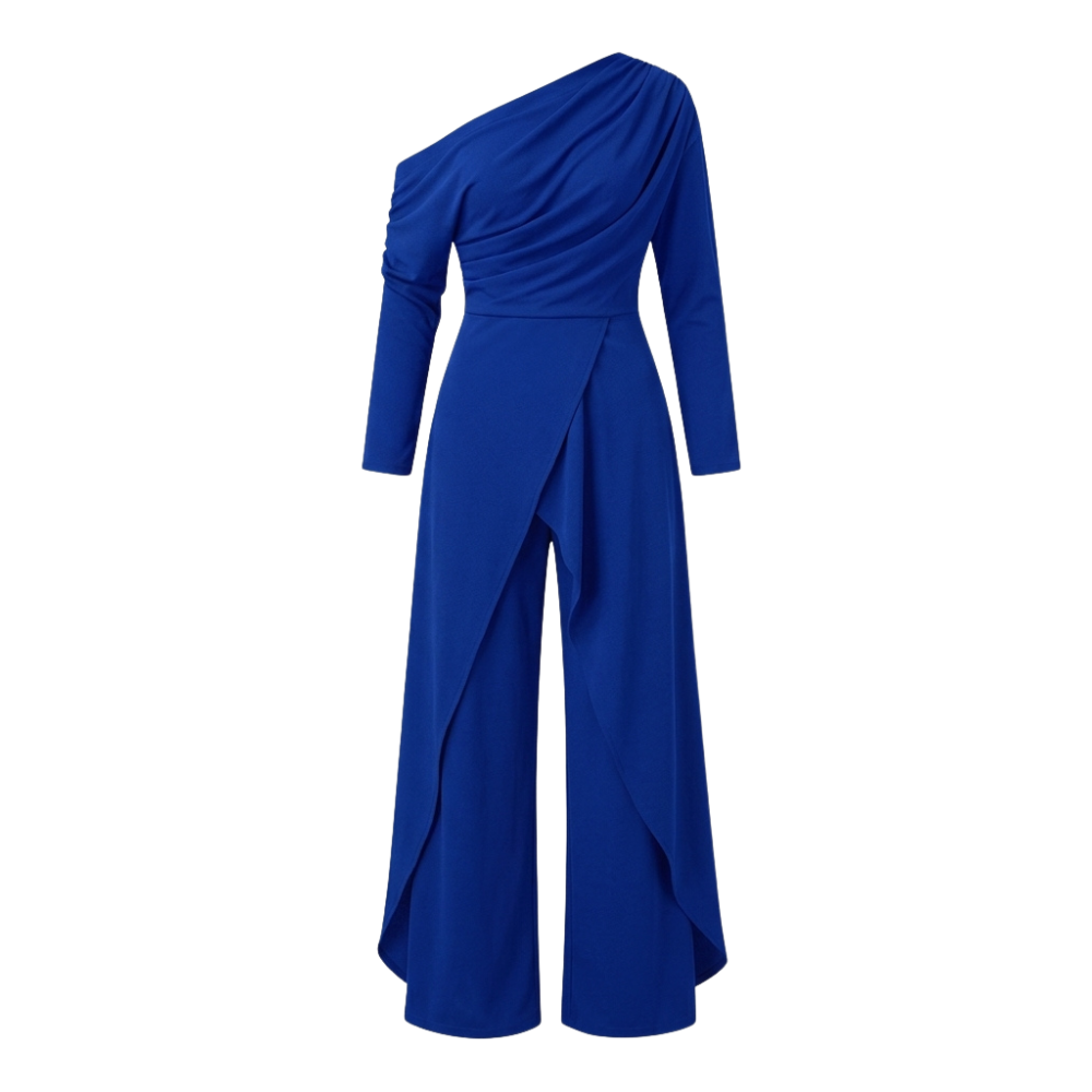 Sorenna - Women's One Shoulder Wrap Jumpsuit