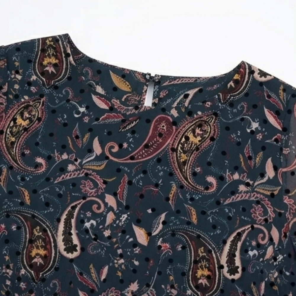 Floressa – Women's Tiered Chiffon Paisley Midi Dress