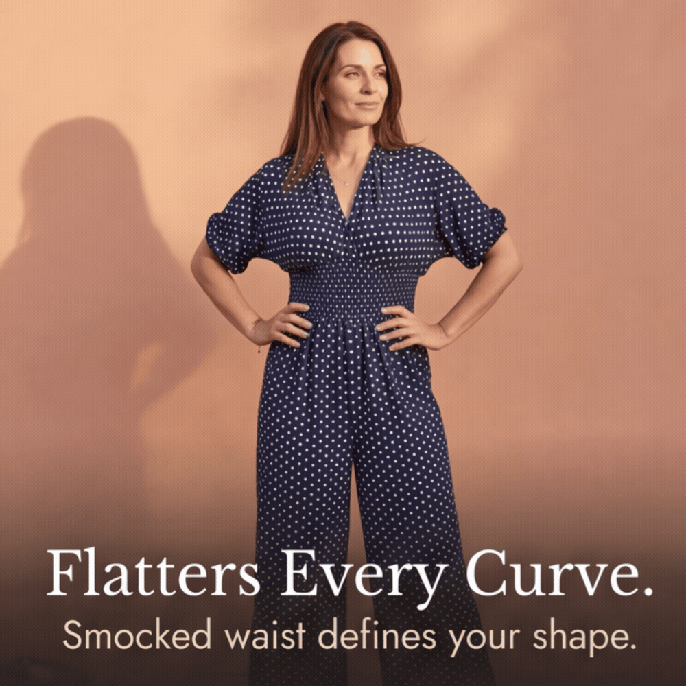 Lunessa – Women's Polka Dot Wide-Leg Jumpsuit