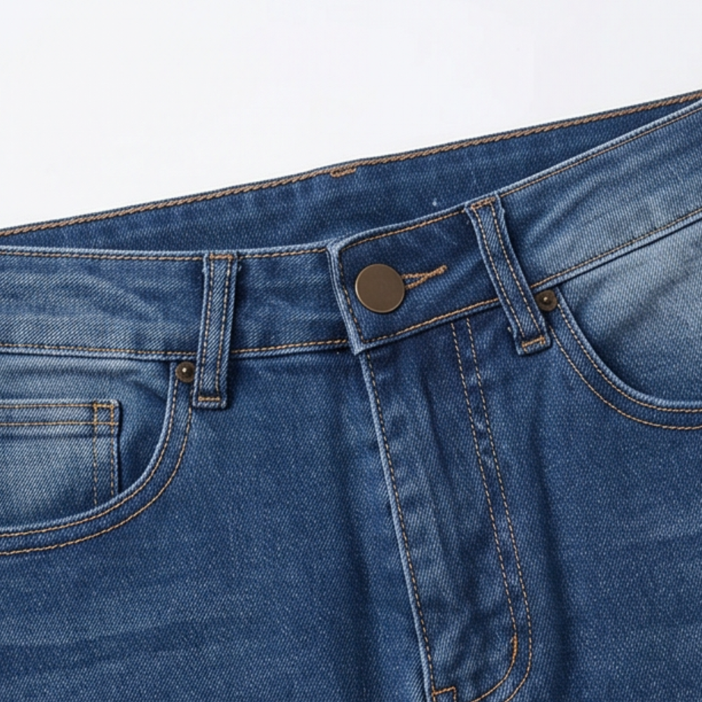 Veluna – Women's Curve-Flattering Frayed Hem Denim Skirt