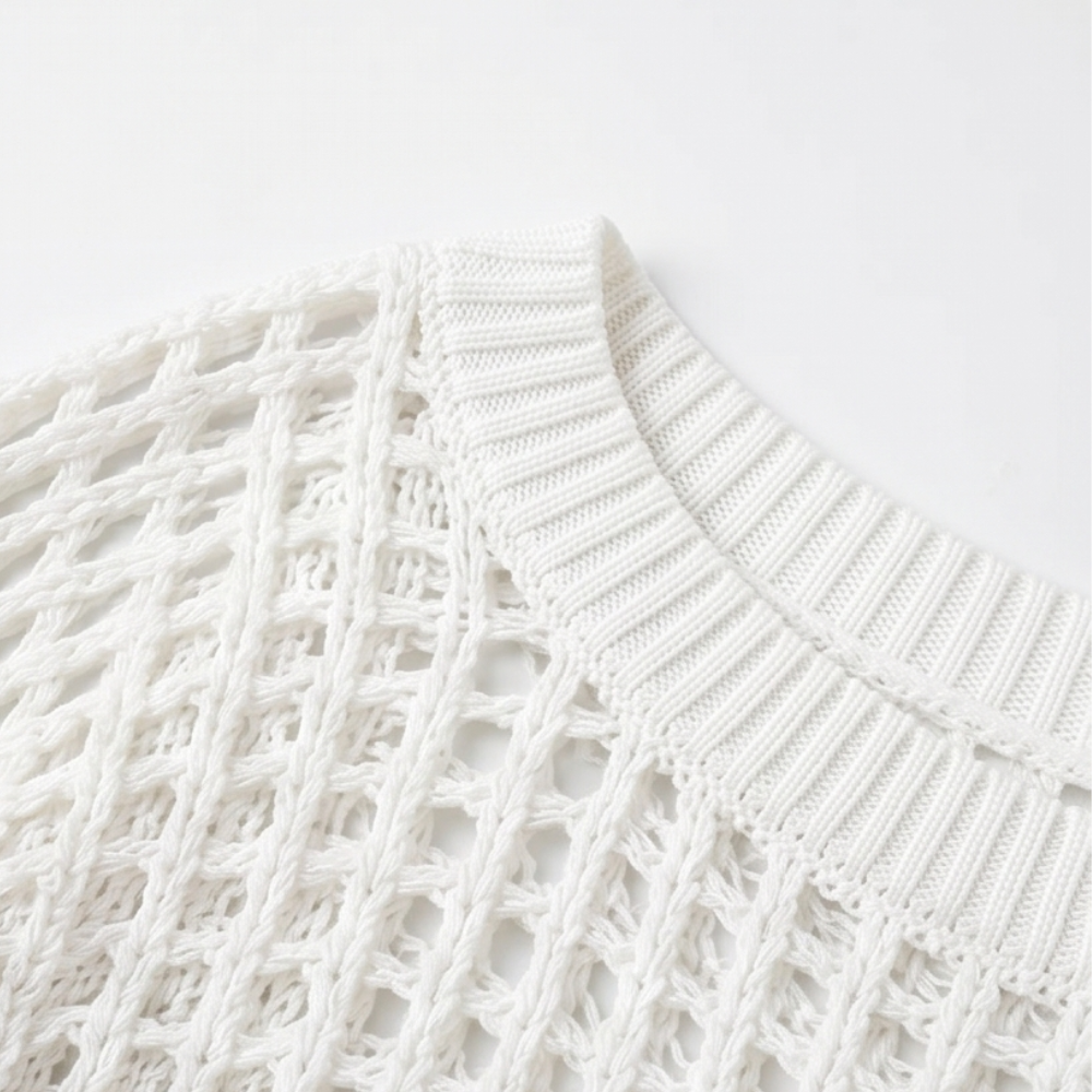 Solenya – Women's Breezy Open-Knit Summer Top