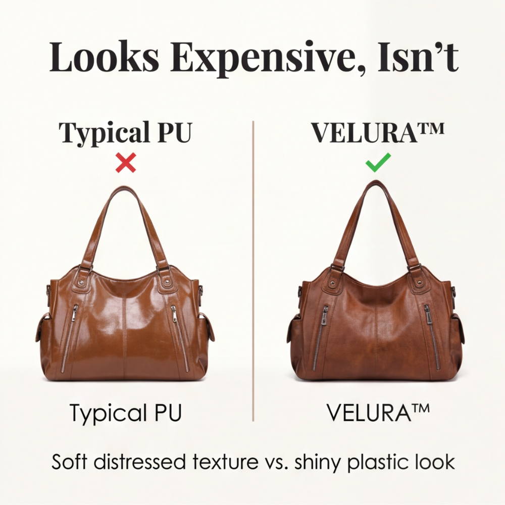 Velura Soft Vegan Leather Everyday Tote