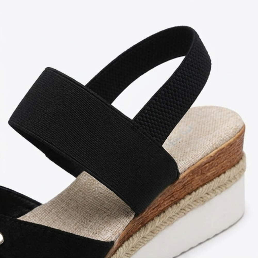 Stepwell – Cushioned espadrille wedge sandals