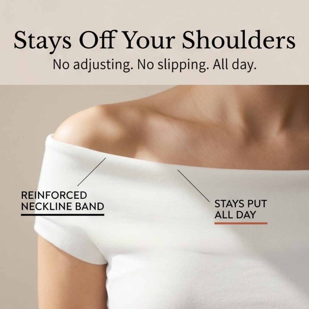 Velora – Women's Off-Shoulder Slim-Fit Top