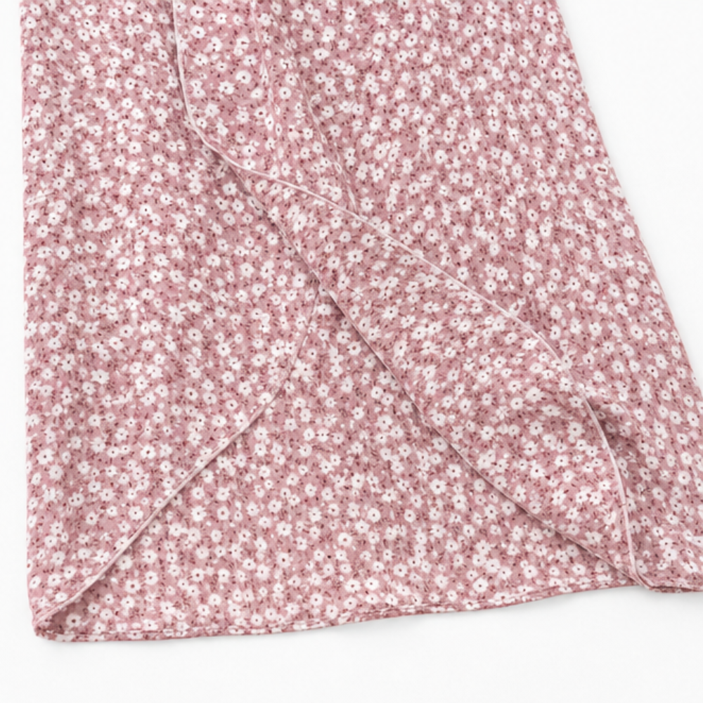Solavie – Smocked Waist Wide Leg Pants with Wrap Slit for Women