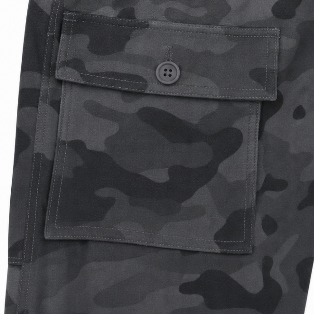 Wearwell – Stretchy Cargo Capris with Drawstring Waist and Multiple Pockets