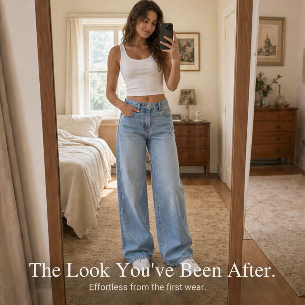 Lunavia – Women's Vintage Relaxed-Fit Wide-Leg Jeans