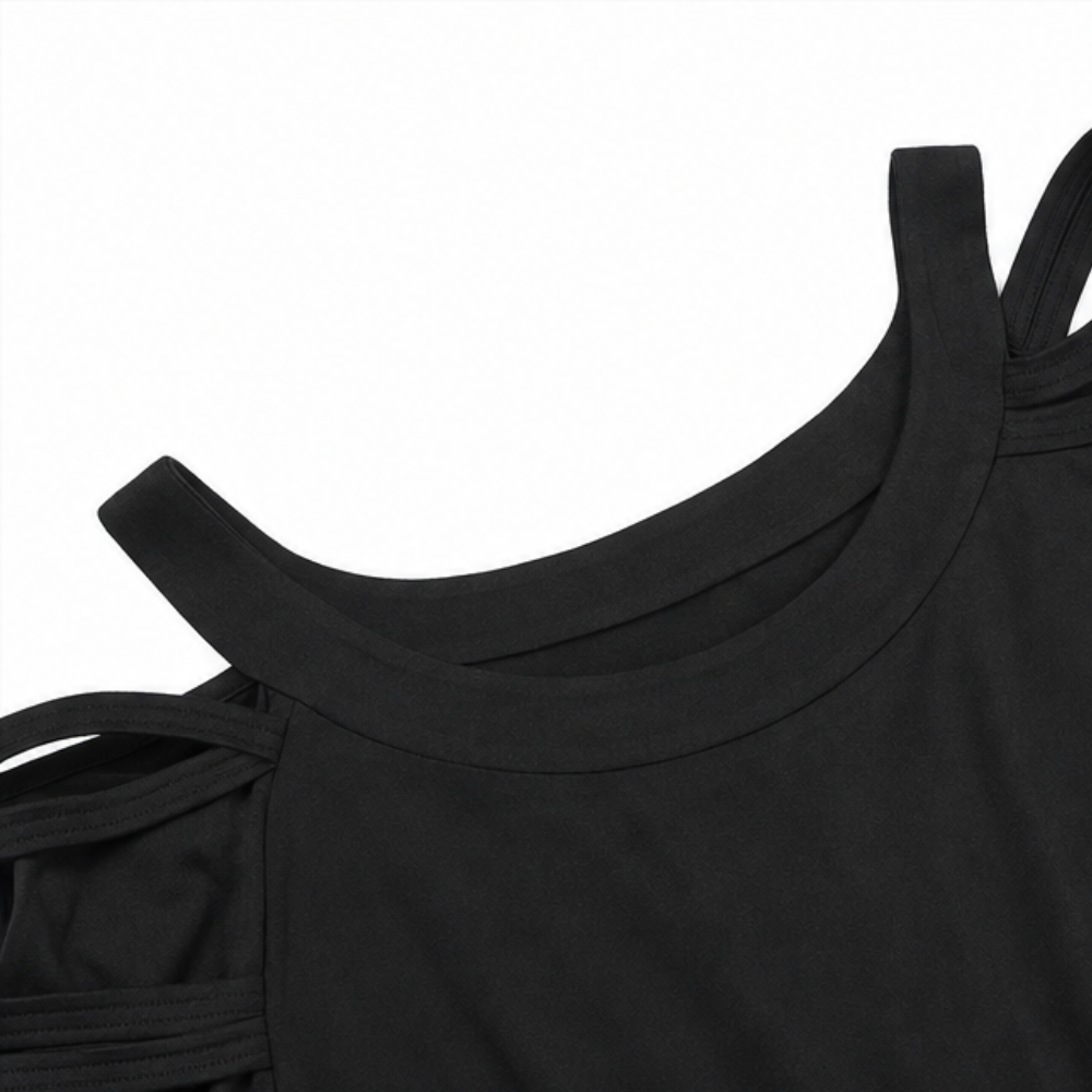 Vivelyn – Ladder Sleeve Tie Waist Romper