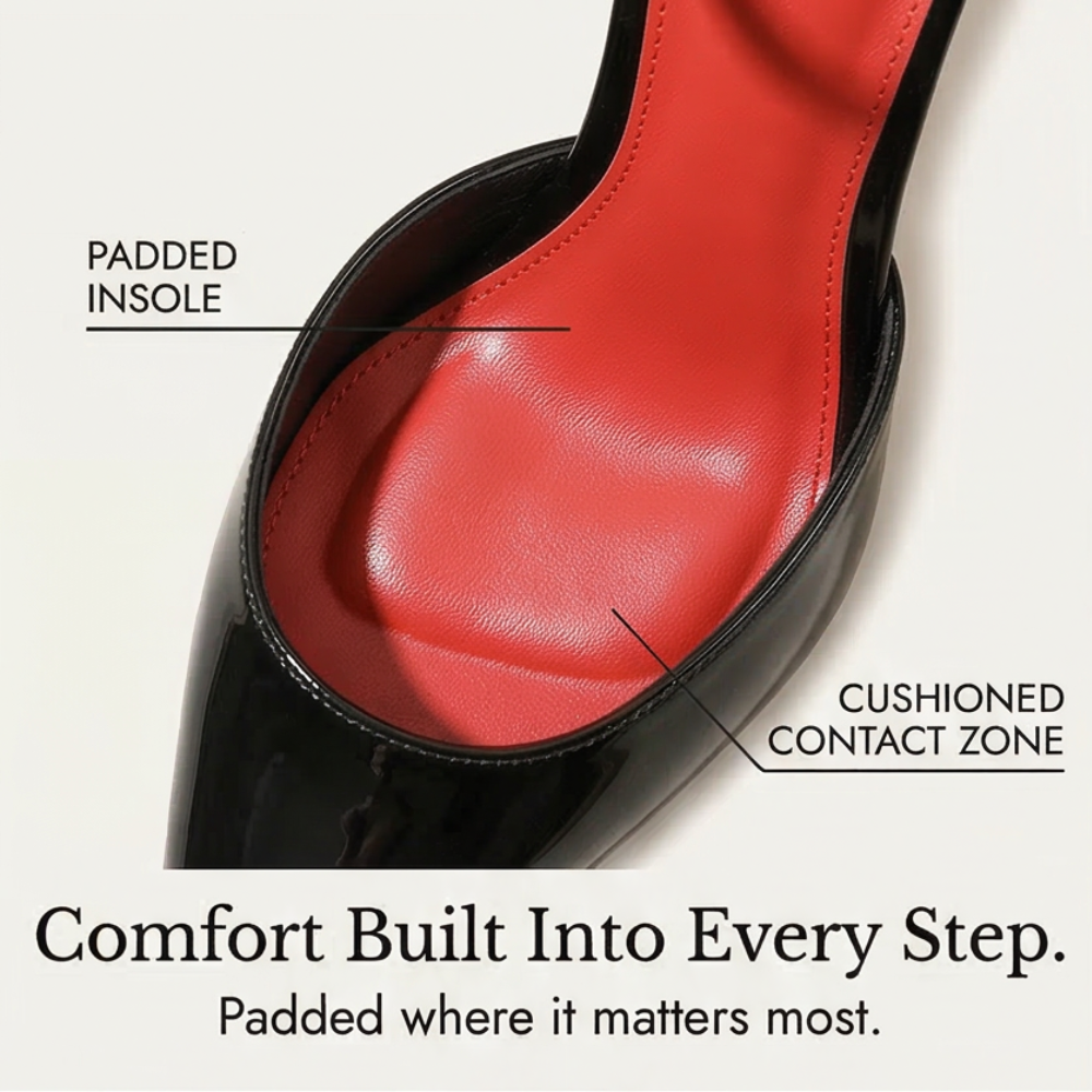 Lusoire – Glossy D'Orsay Stiletto Heels for Women
