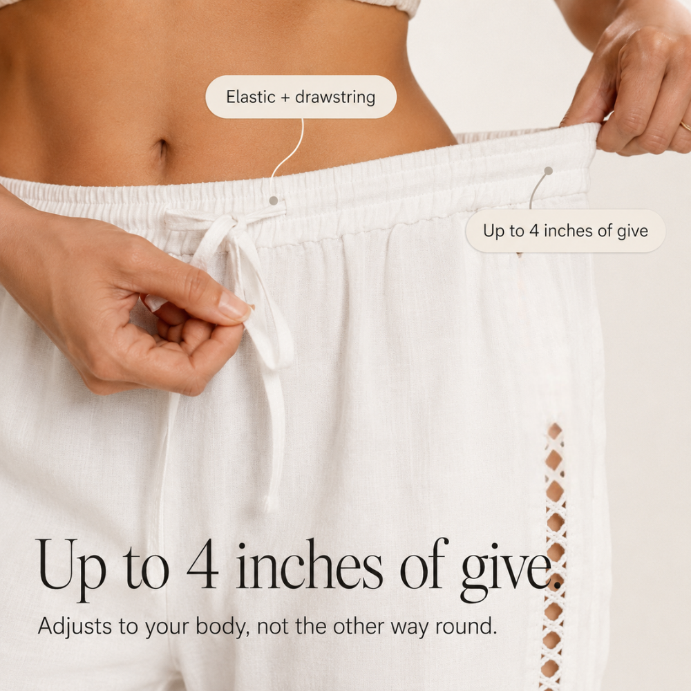 Lunava™ – Lace-Side Capri Pants for Women