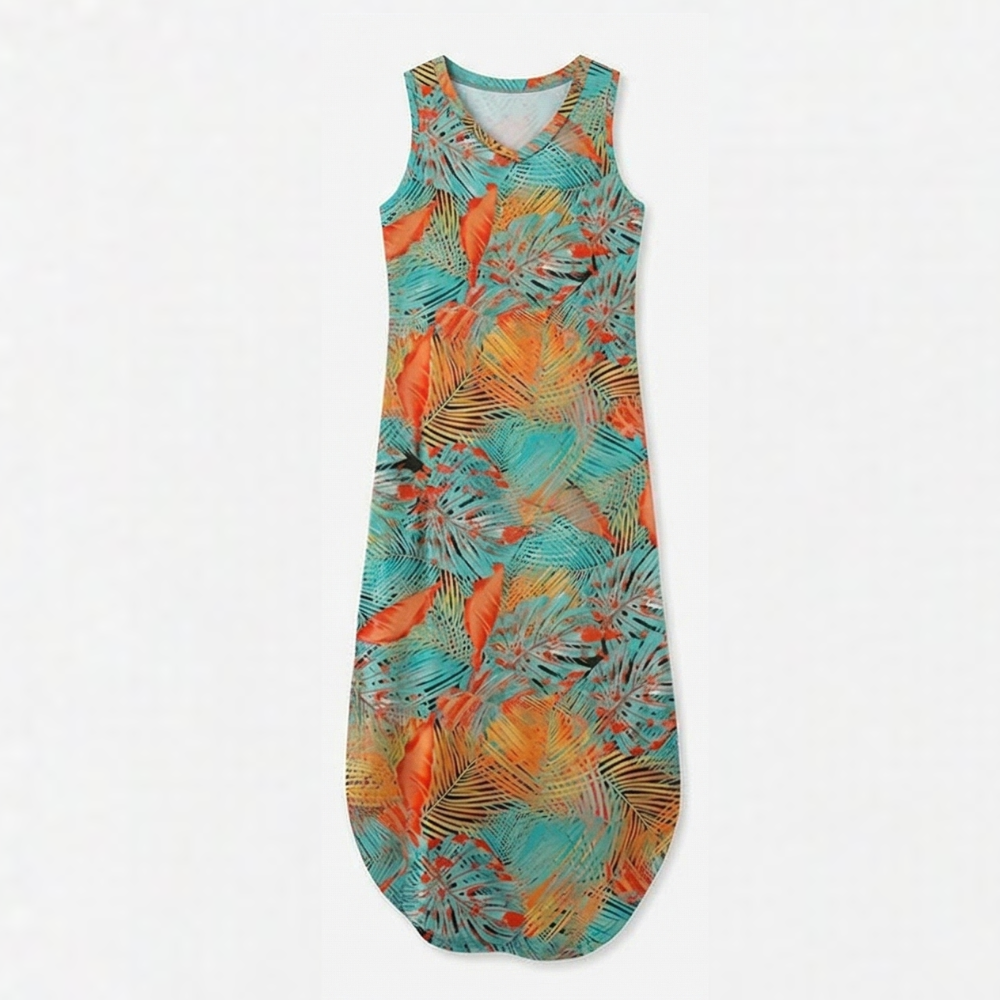 Vivara – Flowy V-Neck Maxi Dress with Pockets