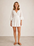 Lunavia – Lace Boho Mini Dress with Flutter Sleeves