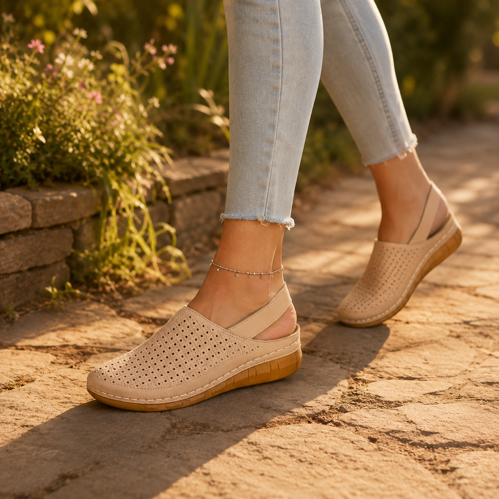 Solea™ – Women's Perforated Wedge Slingback Comfort Sandals