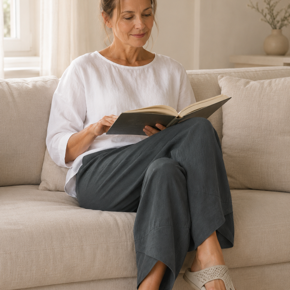Solivia™ – Tulip Hem Cropped Wide Leg Pants with Pockets